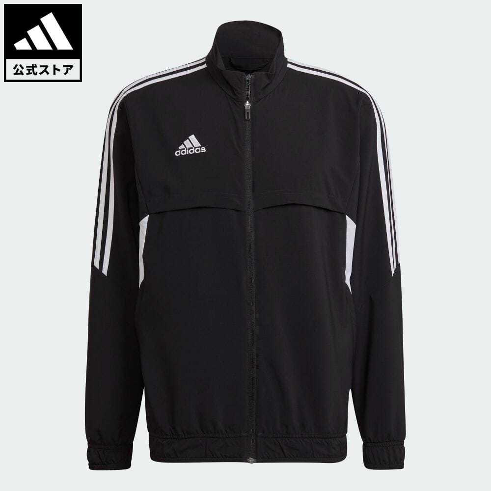 【公式】アディダス adidas 返品可 サッカー Condivo 22 プレゼンテーションジャケット メンズ ウェア・服 アウター ジャケット ジャージ 黒 ブラック H21276のサムネイル
