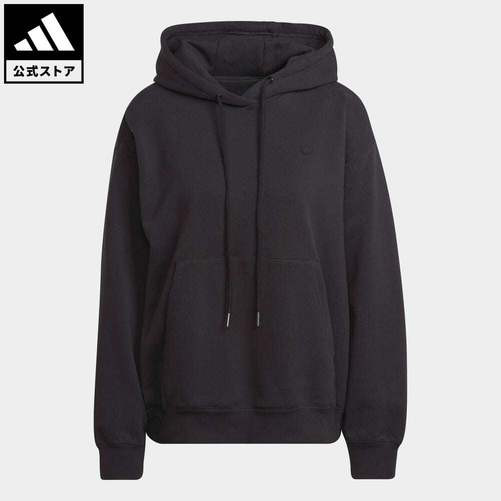 【4%OFF】 【公式】アディダス adidas 返品可 アディカラー オーバーサイズ パーカー オリジナルス レディース ウェア・服 トップス パーカー(フーディー) スウェット（トレーナー） 黒 ブラック HC7104 トレーナー