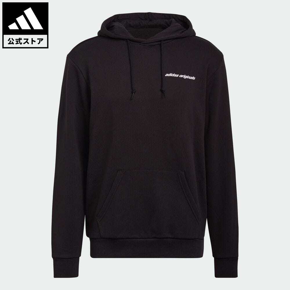 【公式】アディダス adidas 返品可 グラフィックス Y2Kパーカー オリジナルス メンズ ウェア・服 トップス パーカー(フーディー) スウェット（トレーナー） 黒 ブラック HC7180 トレーナー