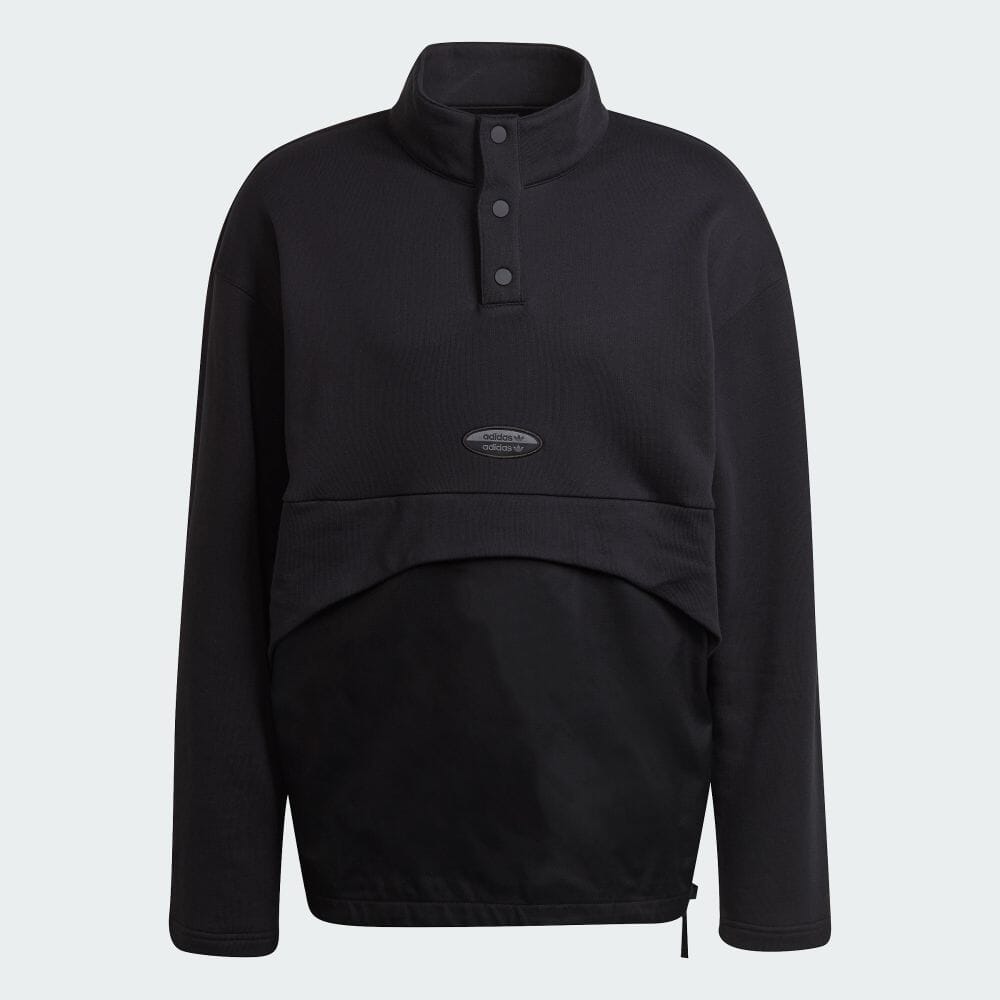 【公式】アディダス adidas 返品可 R.Y.V. ベーシックコーチジャケット オリジナルス メンズ ウェア・服 トップス スウェット（トレーナー） 黒 ブラック HF2326