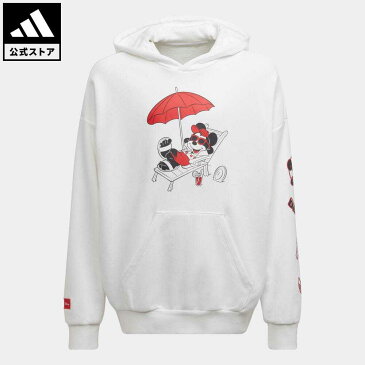 【公式】アディダス adidas 返品可 ディズニー ミッキー&フレンズ パーカー オリジナルス キッズ／子供用 ウェア・服 トップス パーカー(フーディー) スウェット（トレーナー） 白 ホワイト HF7578 トレーナー