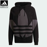 【公式】アディダス adidas 返品可 ビッグ トレフォイル パーカー オリジナルス レディース メンズ ウェア・服 トップス パーカー(フーディー) スウェット(トレーナー) 黒 ブラック HG6453 トレーナー