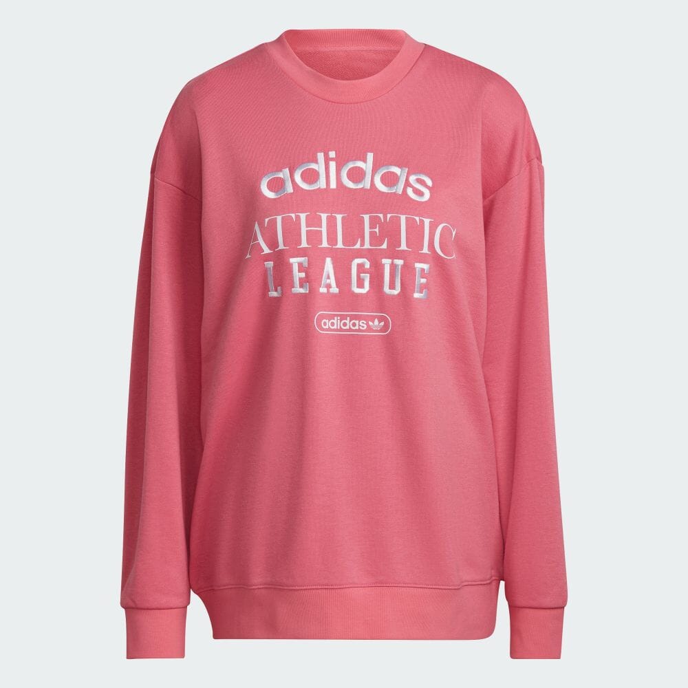 【公式】アディダス adidas 返品可 クルーネック スウェット オリジナルス レディース ウェア・服 トップス スウェット（トレーナー） ピンク HL0049 dish