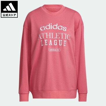 【公式】アディダス adidas 返品可 クルーネック スウェット オリジナルス レディース ウェア・服 トップス スウェット（トレーナー） ピンク HL0049 dish