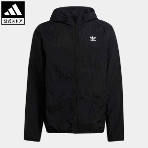 【公式】アディダス adidas 返品可 アディカラー エッセンシャルズ トレフォイル ウインドブレーカー オリジナルス メンズ ウェア・服 アウター ウインドブレーカー 黒 ブラック H34687 nm_otd