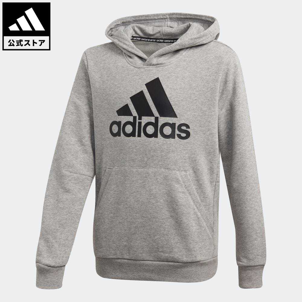 【20%OFFクーポン対象 08/19 10:00〜08/23 09:59】【公式】アディダス adidas 返品可 Must Haves Badge of Sport Pullover スポーツウェア キッズ／子供用 ウェア・服 トップス パーカー(フーディー) スウェット（トレーナー） グレー FM6465 トレーナー