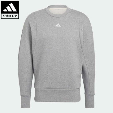 【公式】アディダス adidas 返品可 スタジオ ラウンジ フリースセーター メンズ ウェア・服 トップス スウェット（トレーナー） グレー HB6560