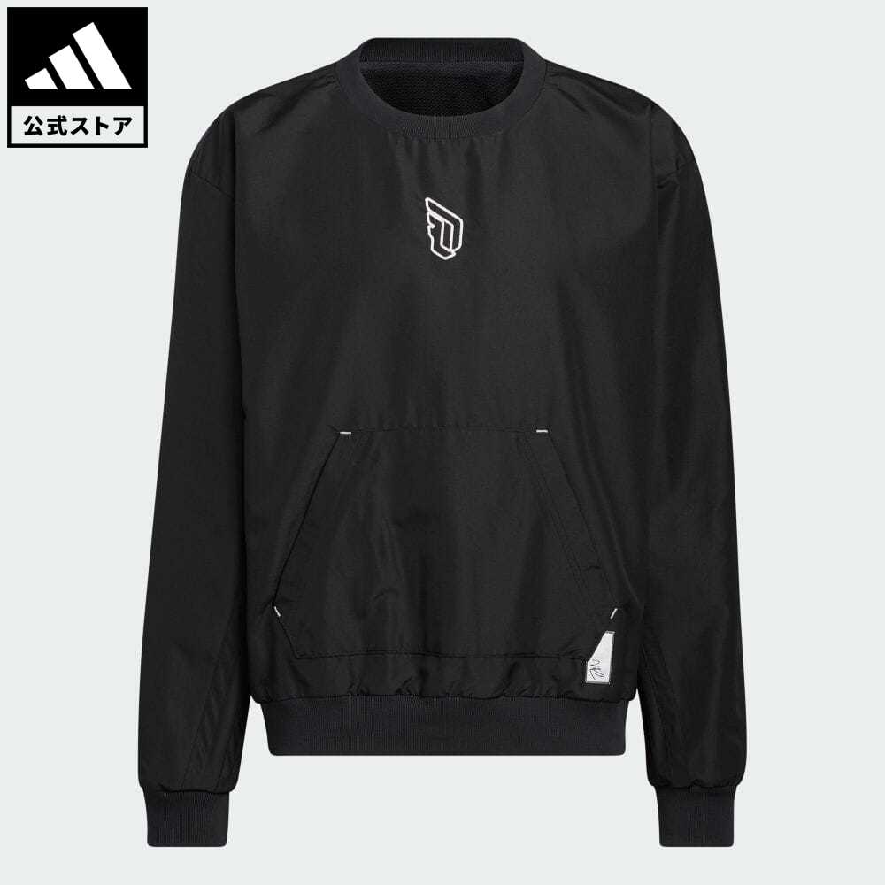 【公式】アディダス adidas 返品可 バスケットボール デイム8 ファウンデーション クルースウェットシャツ メンズ ウェア・服 トップス スウェット（トレーナー） 黒 ブラック HF4535