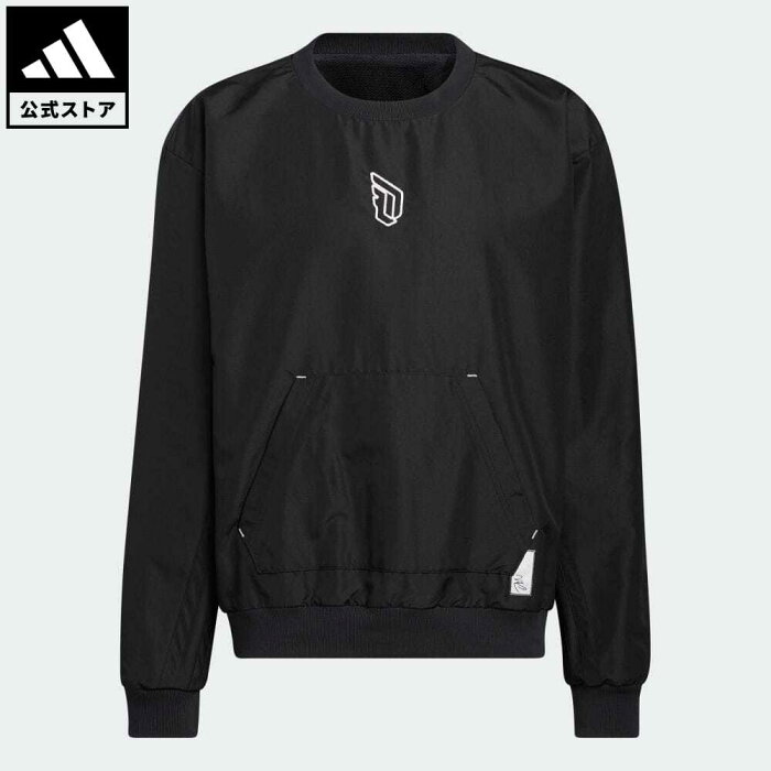 【公式】アディダス adidas 返品可 バスケットボール デイム8 ファウンデーション クルースウェットシャツ メンズ ウェア・服 トップス スウェット（トレーナー） 黒 ブラック HF4535