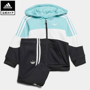 【公式】アディダス adidas 返品可 BX-20 フルジップ パーカーセット オリジナルス キッズ ウェア・服 セットアップ ジャージ 青 ブルー GD2665 上下