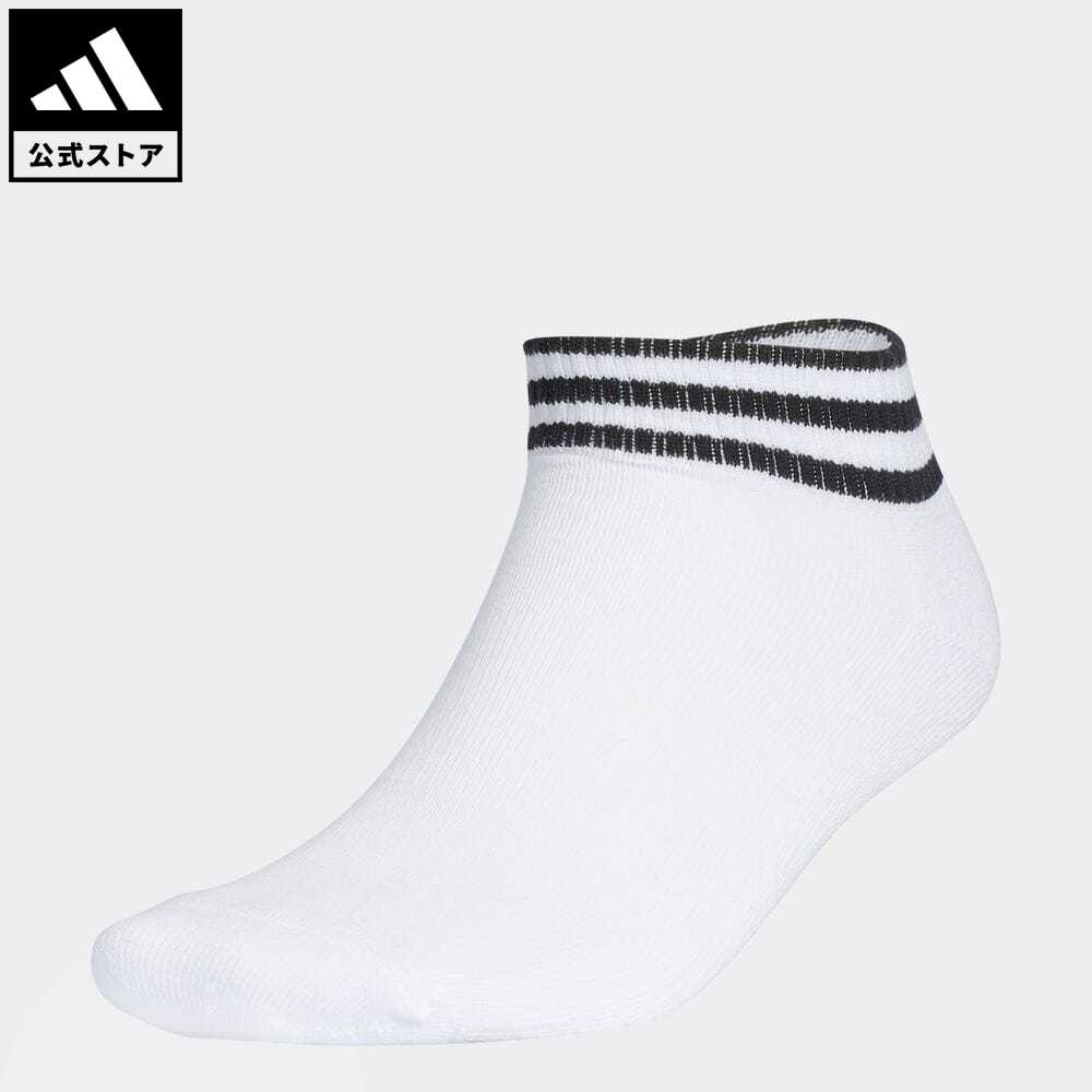 【公式】アディダス adidas 返品可 ゴルフ アンクル丈 スリーストライプ クッションソックス レディー...