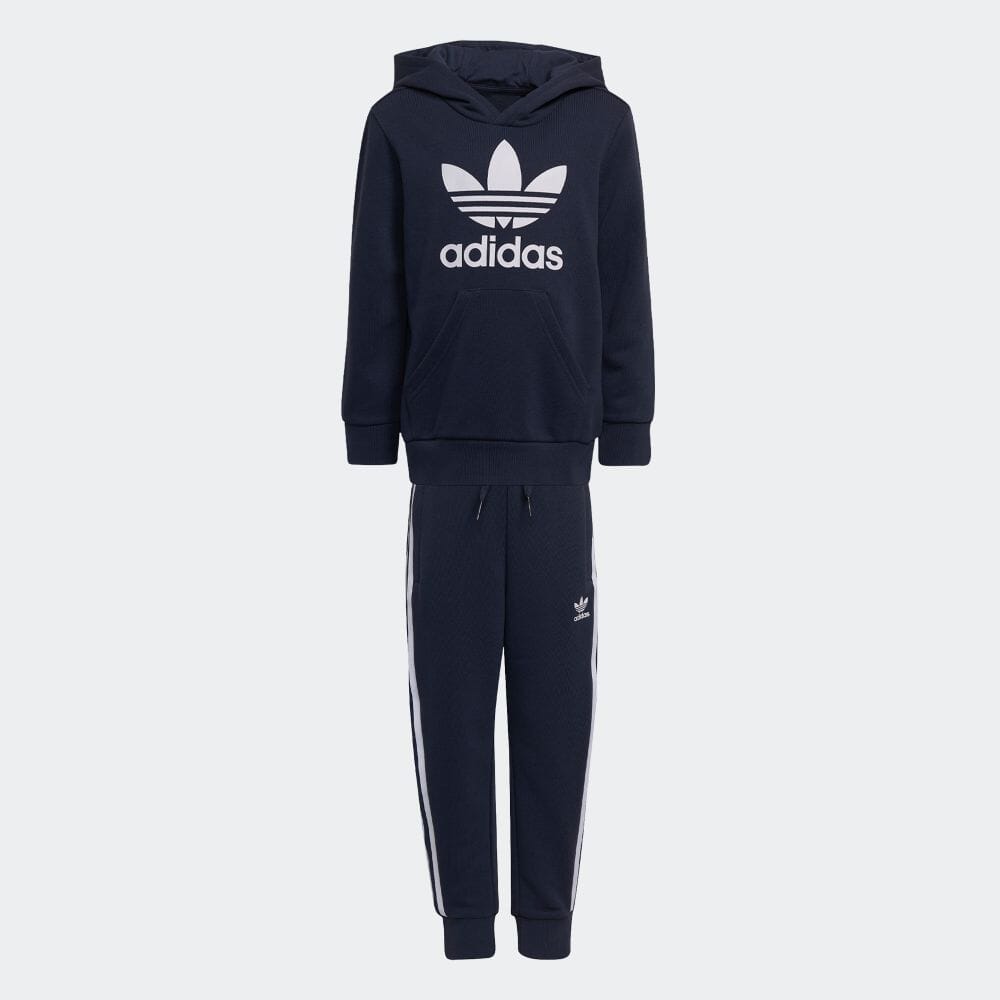 【20%OFFクーポン対象 08/19 10:00〜08/23 09:59】【公式】アディダス adidas 返品可 アディカラー パーカー セットアップ オリジナルス キッズ／子供用 ウェア・服 セットアップ ジャージ 青 ブルー HC2009 上下