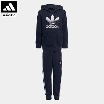 【20%OFFクーポン対象 08/19 10:00〜08/23 09:59】【公式】アディダス adidas 返品可 アディカラー パーカー セットアップ オリジナルス キッズ／子供用 ウェア・服 セットアップ ジャージ 青 ブルー HC2009 上下