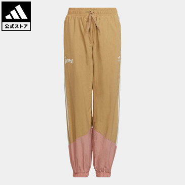 【公式】アディダス adidas 返品可 ウーブン トラックパンツ（ジャージ） オリジナルス キッズ／子供用 ウェア・服 ボトムス ジャージ パンツ ベージュ HC4541 下