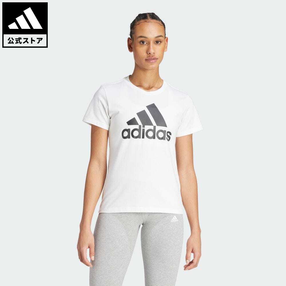 【公式】アディダス adidas 返品可 W ESS ビッグロゴ Tシャツ スポーツウェア レディース ウェア・服 トップス Tシャツ 白 ホワイト GL0649 半袖 p0517