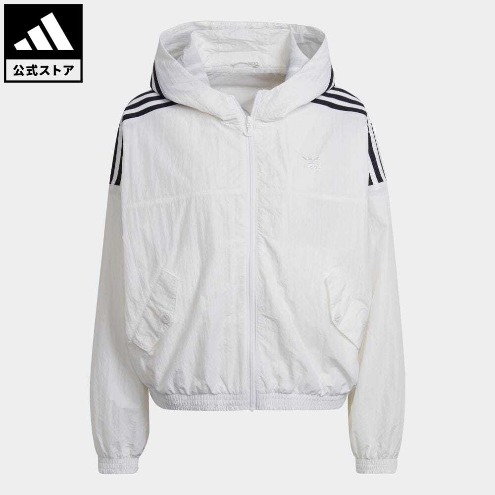 【公式】アディダス adidas 返品可 アディカラー クラシックス ウインドブレーカー オリジナルス レディース ウェア・服 アウター ウインドブレーカー 白 ホワイト HC2023のサムネイル