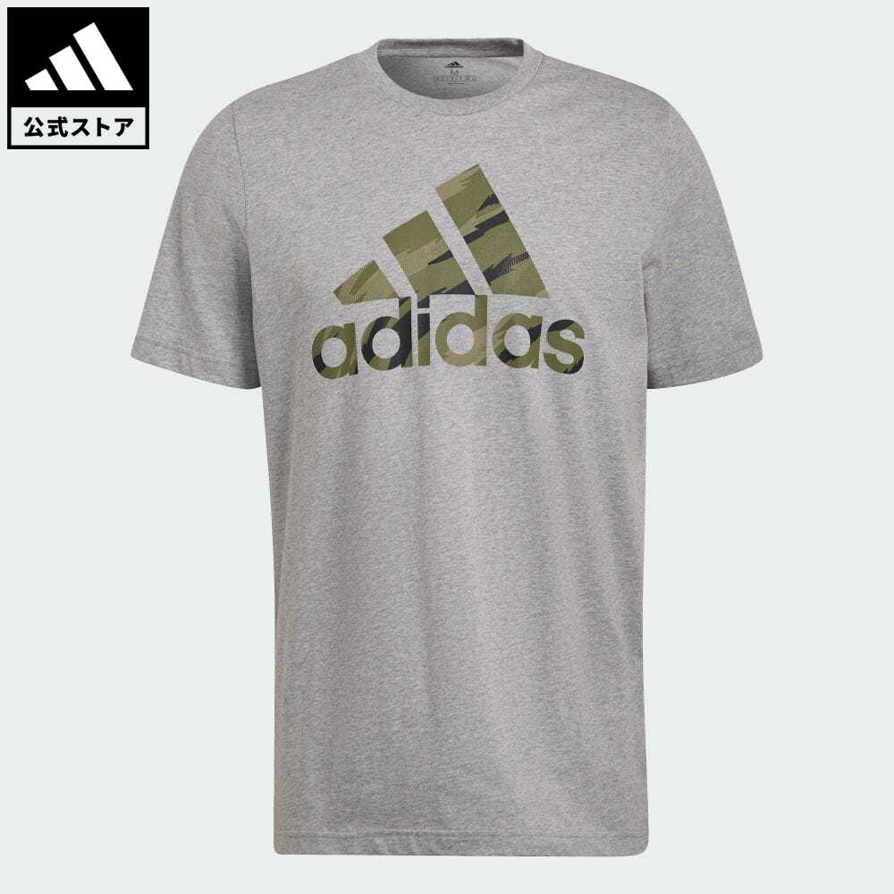 【公式】アディダス adidas 返品可 エッセンシャルズ シングルジャージー カモプリント 半袖Tシャツ スポーツウェア メンズ ウェア・服 トップス Tシャツ グレー HE4376 半袖のサムネイル