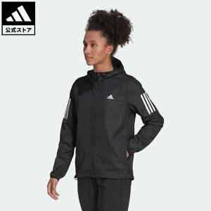 【公式】アディダス adidas 返品可 ランニング オウン ザ ラン フード付き ランニング ウインドブレーカー レディース ウェア・服 アウター ジャケット 黒 ブラック H59271 ランニングウェア