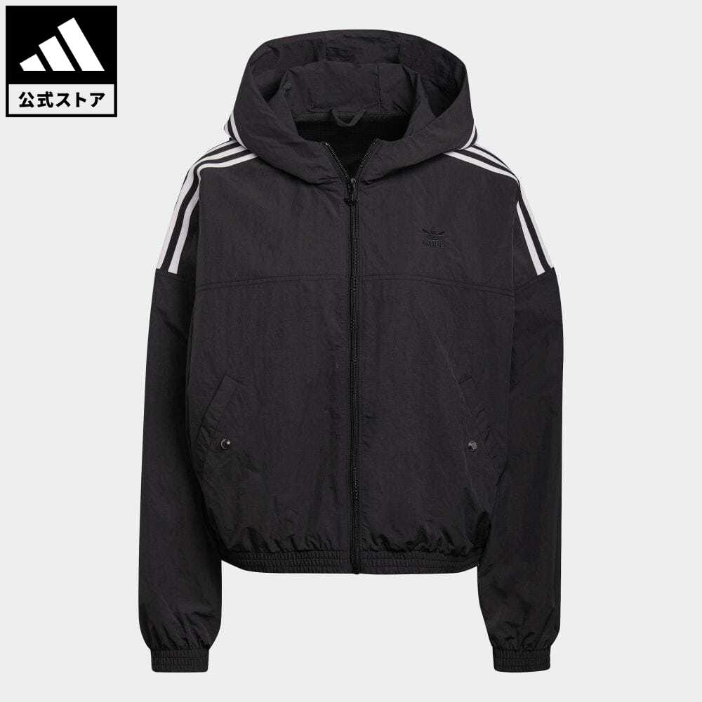【公式】アディダス adidas 返品可 アディカラー クラシックス ウインドブレーカー オリジナルス レディース ウェア・服 アウター ウインドブレーカー 黒 ブラック HC2022のサムネイル