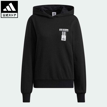 【公式】アディダス adidas 返品可 アディブレイク パーカー オリジナルス レディース ウェア・服 トップス パーカー(フーディー) スウェット（トレーナー） 黒 ブラック HH9449 トレーナー