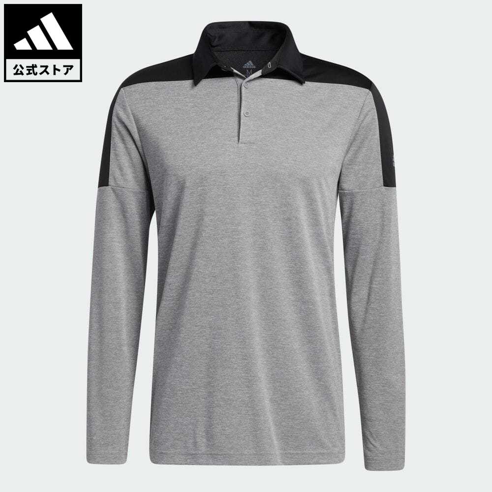 【公式】アディダス adidas 返品可 ゴルフ プライムグリーン カラーブロック 長袖シャツ メンズ ウェア・服 トップス ポロシャツ グレー H43769