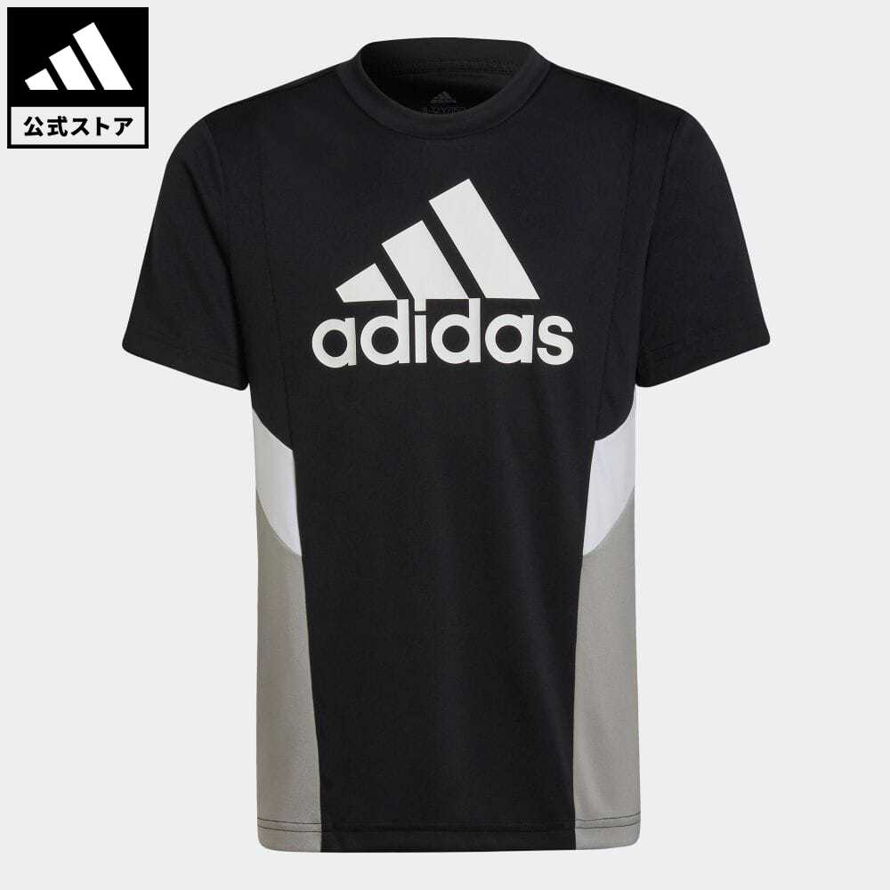 【公式】アディダス adidas 返品可 デザイン トゥ ムーブ 半袖Tシャツ スポーツウェア キッズ／子供用 ウェア・服 トップス Tシャツ 黒 ブラック HF1835 半袖のサムネイル