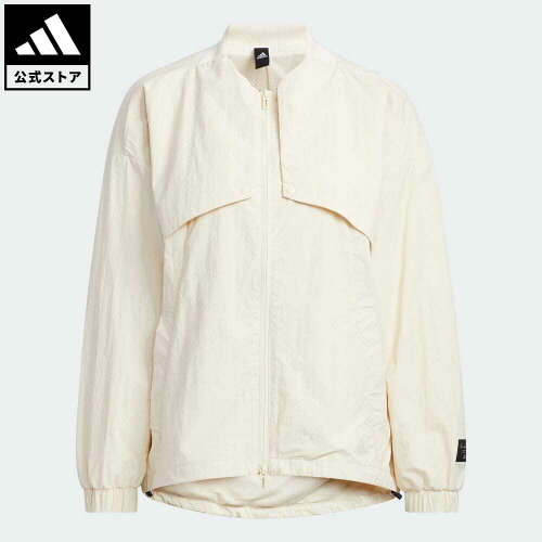 【公式】アディダス adidas 返品可 ID ルーズフィット ウーブンジャケット レディース ウェア・服 アウター ジャケット 白 ホワイト HC2473 eoss22ss