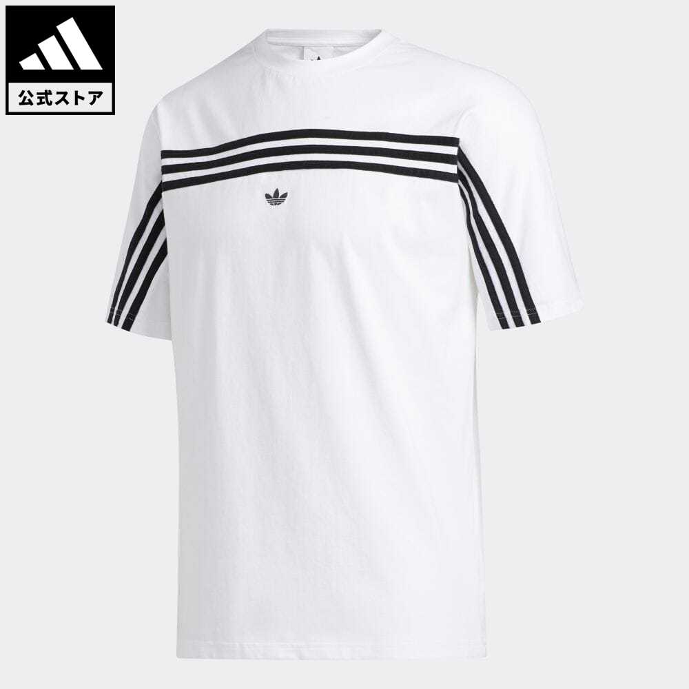 【公式】アディダス adidas 返品可 3ストライプ 半袖Tシャツ オリジナルス メンズ ウェア・服 トップス Tシャツ 白 ホワイト FM1529 半袖