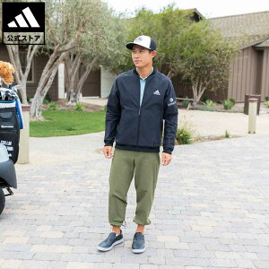 【公式】アディダス adidas 返品可 ゴルフ ストレッチツイル 長袖フルジップジャケット メンズ ウェア・服 アウター ジャケット 黒 ブラック H64637