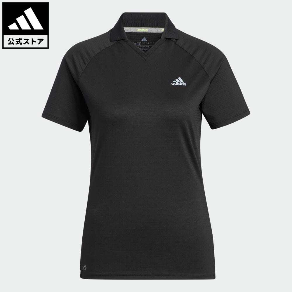 【公式】アディダス adidas 返品可 ゴルフ HEAT .RDY ソリッド 半袖スキッパーシャツ レディース ウェア・服 トップス ポロシャツ 黒 ブラック HB3602 Gnot