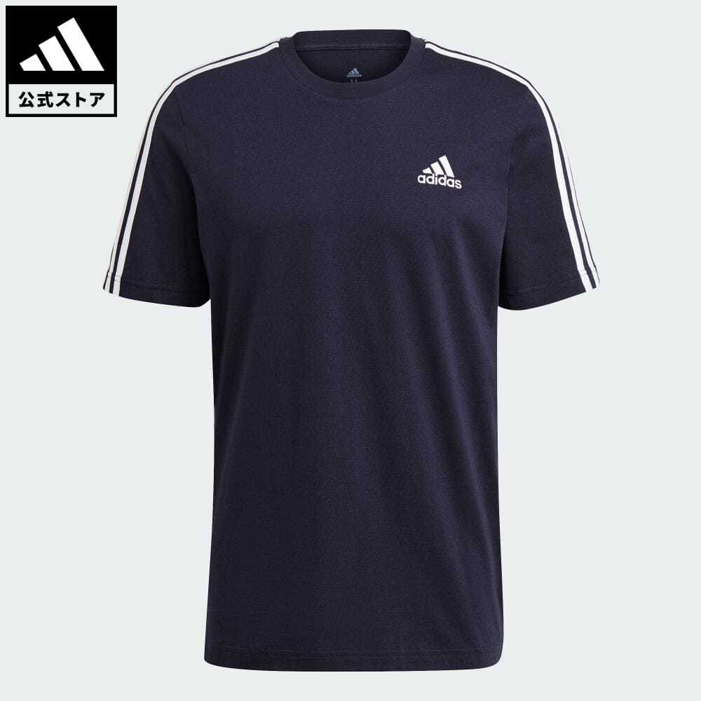 【50%OFF 2/15-2/20】 【公式】アディダス adidas 返品可 エッセンシャルズ 3ストライプス 半袖Tシャツ / Essentials 3-Stripes Tee スポーツウェア メンズ ウェア・服 トップス Tシャツ 青 ブルー GL3734 半袖のサムネイル