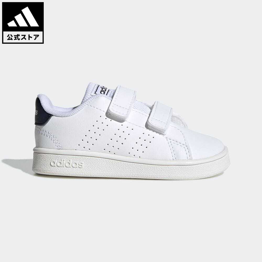 【公式】アディダス adidas 返品可 テニス アドバンコート / Advancourt キッズ／子供用 シューズ・靴 スポーツシューズ 白 ホワイト FW2590 テニスシューズ whitesneaker