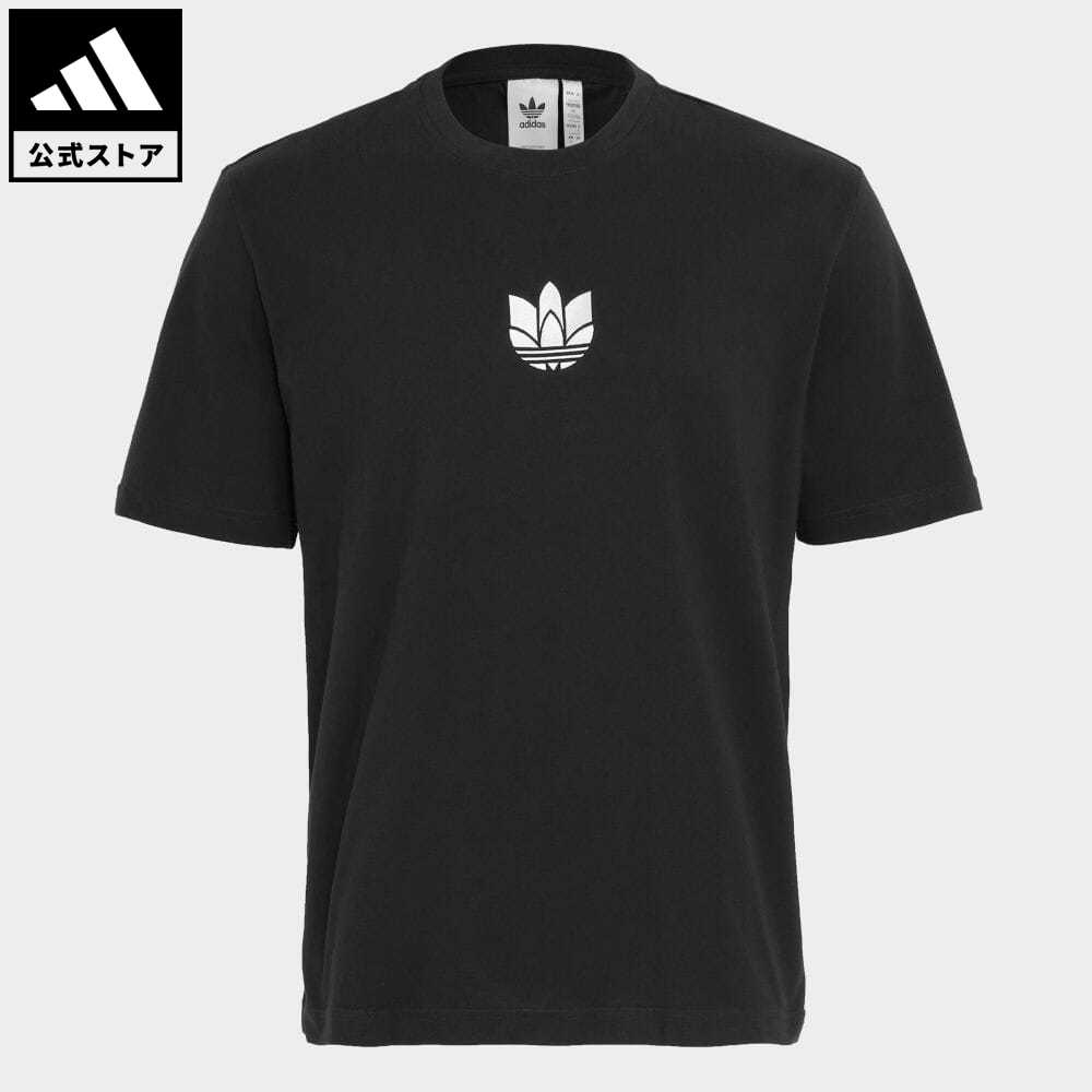 【公式】アディダス adidas 返品可 ラウンジウェア アディカラー 3D トレフォイルTシャツ オリジナルス メンズ ウェア・服 トップス Tシャツ 黒 ブラック GN3548 半袖 mss23ss