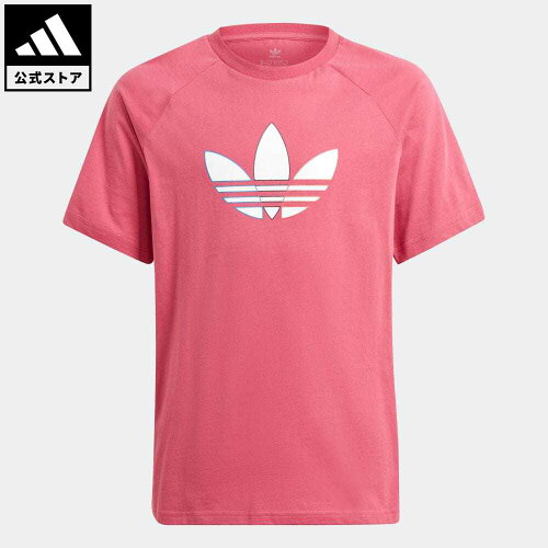 【公式】アディダス adidas 返品可 アディカラー グラフィック Tシャツ オリジナルス キッズ ウェア・服 トップス Tシャツ ピンク GN7436 半袖