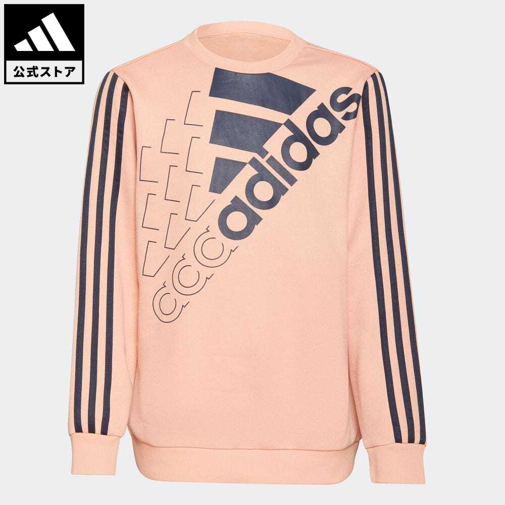 【公式】アディダス adidas 返品可 アディダス エッセンシャルズ ロゴ スウェットシャツ（ジェンダーニュートラル） キッズ／子供用 ウェア・服 トップス スウェット（トレーナー） ピンク GS2183