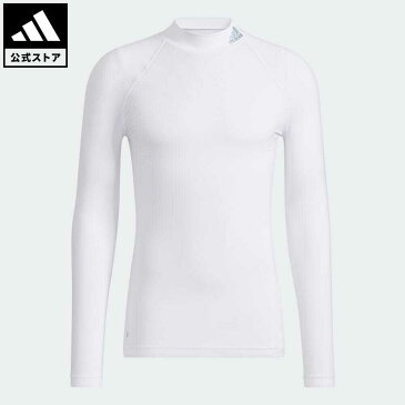 【公式】アディダス adidas 返品可 ゴルフ ソリッド 長袖インナーモックネックシャツ メンズ ウェア・服 トップス 白 ホワイト HA3301