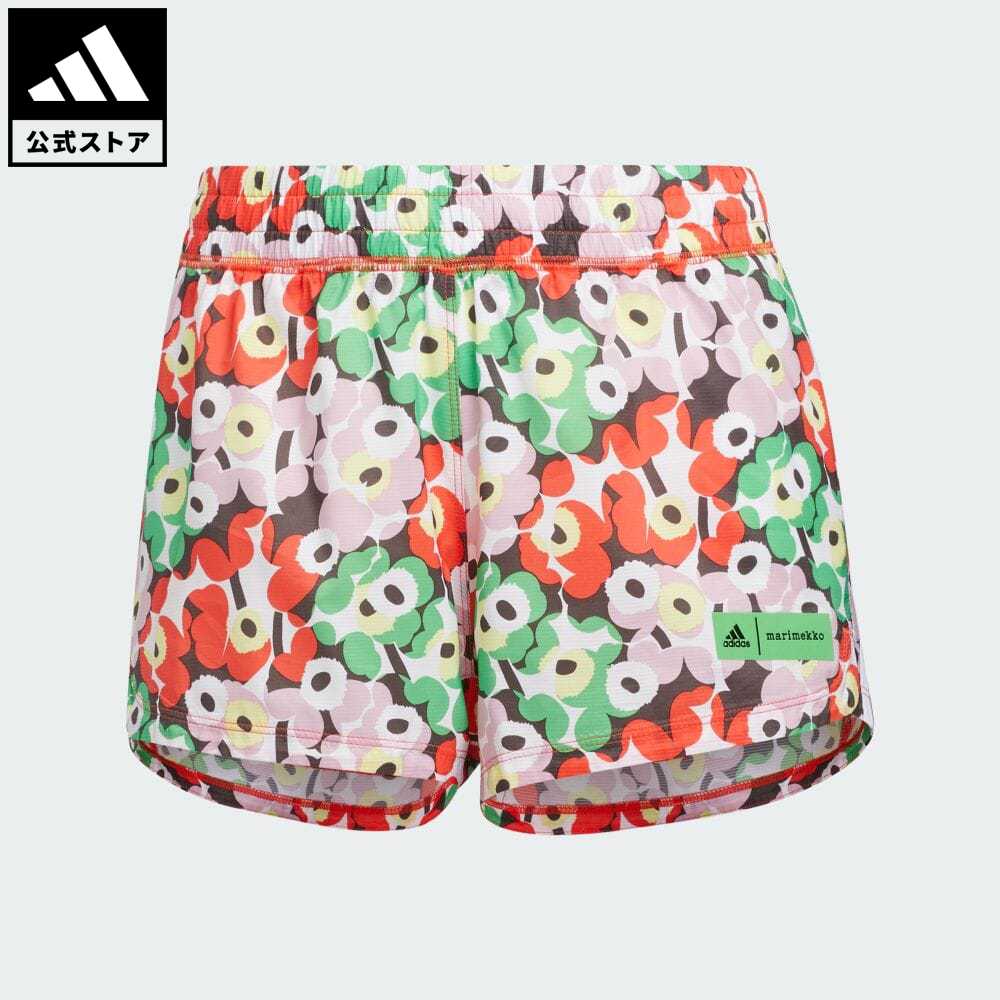 【公式】アディダス adidas 返品可 ジム・トレーニング adidas × マリメッコ ペーサーショーツ レディース ウェア・服 ボトムス ショートパンツ・短パン オレンジ HE7390 母の日