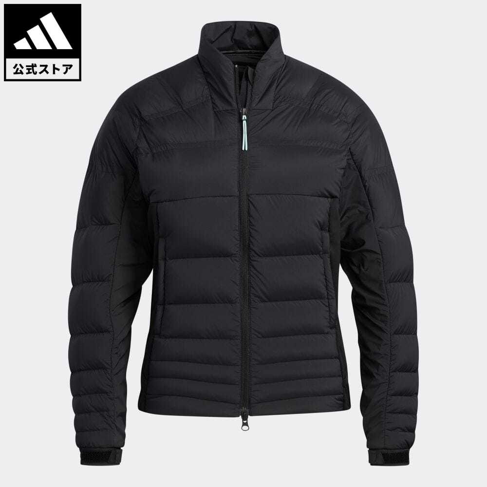 【1,000円OFFクーポン対象 10/31 10:00〜11/03 09:59】【公式】アディダス adidas 返品可 ゴルフ ポインテッドダウン 保温 長袖フルジップダウンジャケット レディース ウェア・服 アウター ダウン 黒 ブラック GT3368 ダウンジャケット