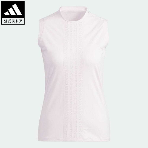 【公式】アディダス adidas 返品可 ゴルフ スリーストライプス ノースリーブモックネックシャツ レディース ウェア・服 トップス Tシャツ ピンク HA0201 ノースリーブ Gnot