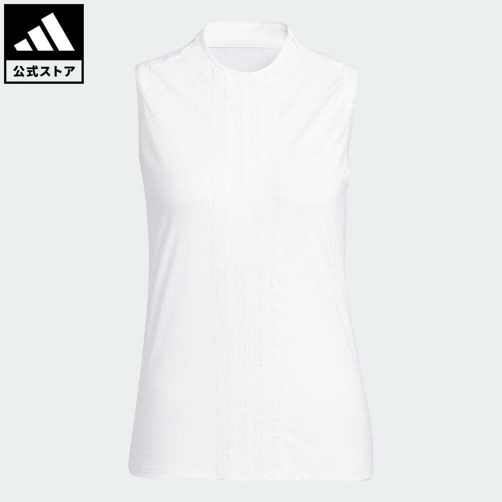 アディダス ポロシャツ レディース 【公式】アディダス adidas 返品可 ゴルフ スリーストライプス ノースリーブモックネックシャツ レディース ウェア・服 トップス Tシャツ 白 ホワイト HA0203 ノースリーブ Gnot p0517