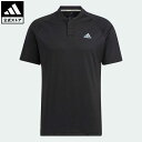 アディダス adidas 返品可 ゴルフ HEAT .RDY クーリング 半袖ボタンスタンドカラーシャツ メンズ ウェア・服 トップス ポロシャツ 黒 ブラック HB3563 Gnot