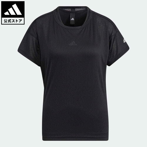 【公式】アディダス adidas 返品可 ルーズフィット 2-In-1 半袖Tシャツ レディース ウェア・服 トップス Tシャツ 黒 ブラック HC2529 半袖 eoss22ss