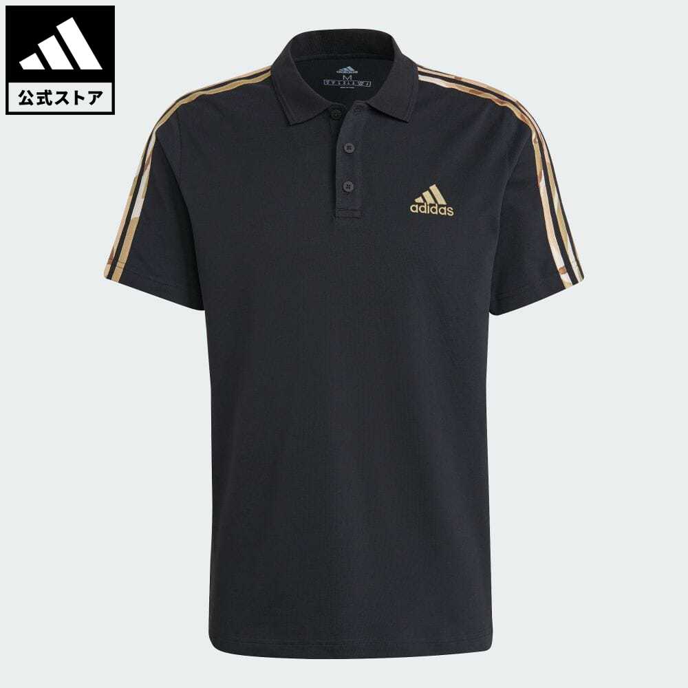 【公式】アディダス adidas 返品可 エッセンシャルズ ピケ カモフラージュ スリーストライプス ポロシャツ スポーツウェア メンズ ウェア・服 トップス ポロシャツ GK9616のサムネイル