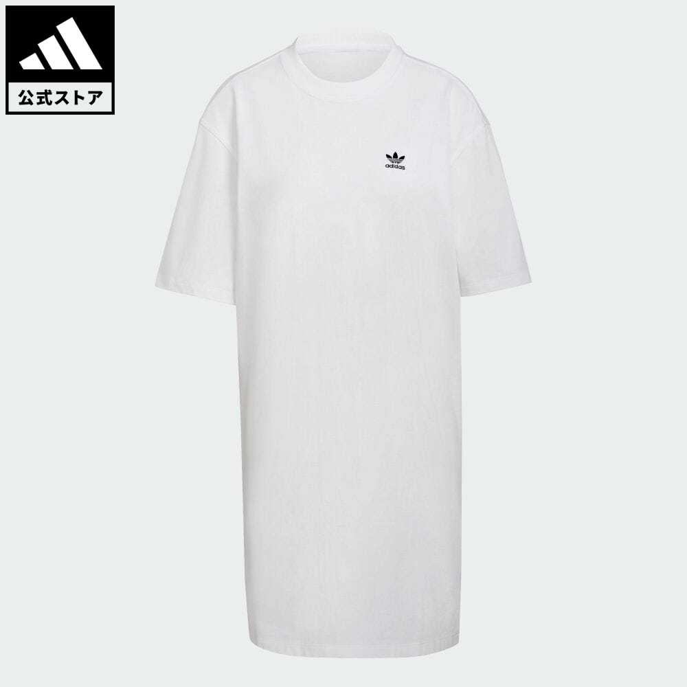 【公式】アディダス adidas 返品可 アディカラー クラシックス ビッグ トレフォイル Tシャツワンピース オリジナルス レディース ウェア・服 オールインワン ワンピース 白 ホワイト HC2034 summershop22