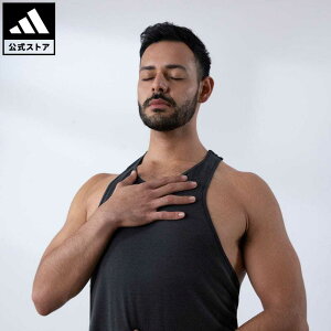 【公式】アディダス adidas 返品可 ヨガ ヨガ トレーニング タンクトップ メンズ ウェア・服 トップス Tシャツ グレー HC4435 ノースリーブ
