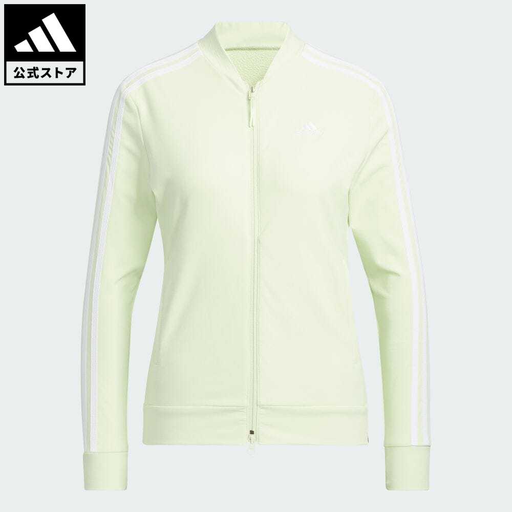 【公式】アディダス adidas 返品可 ゴルフ スリーストライプス 長袖フルジップジャケット レディース ウェア・服 アウター ジャケット ジャージ 緑 グリーン HA0213