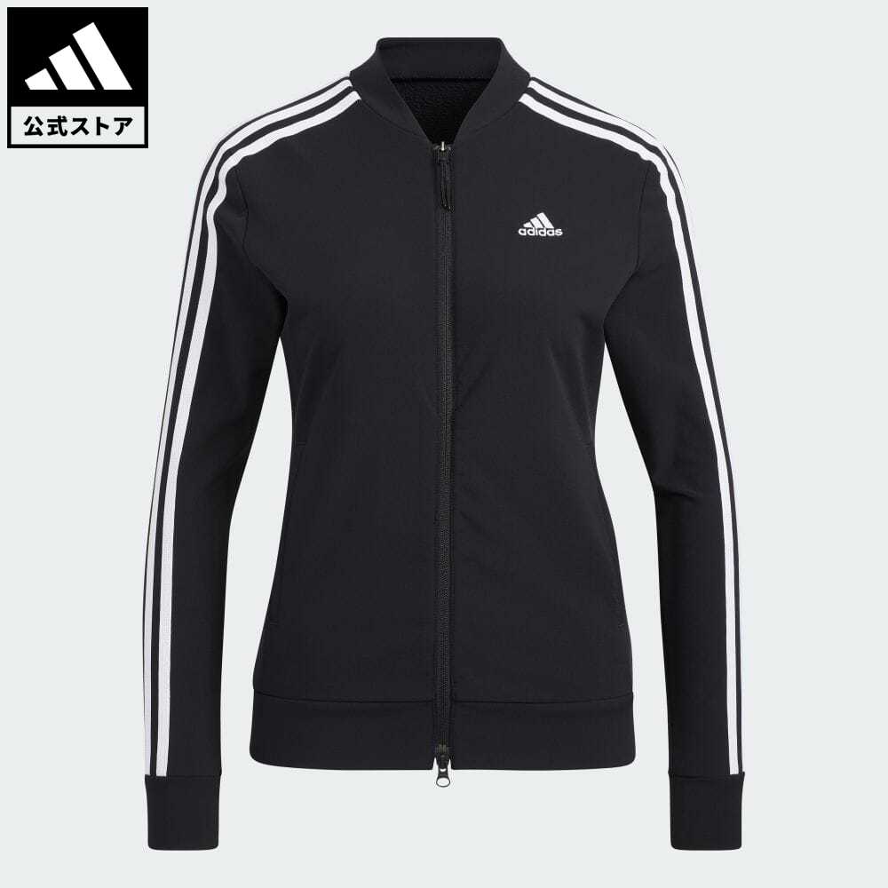 【公式】アディダス adidas 返品可 ゴルフ スリーストライプス 長袖フルジップジャケット レディース ウェア・服 アウター ジャケット ジャージ 黒 ブラック HA0215 Gnot