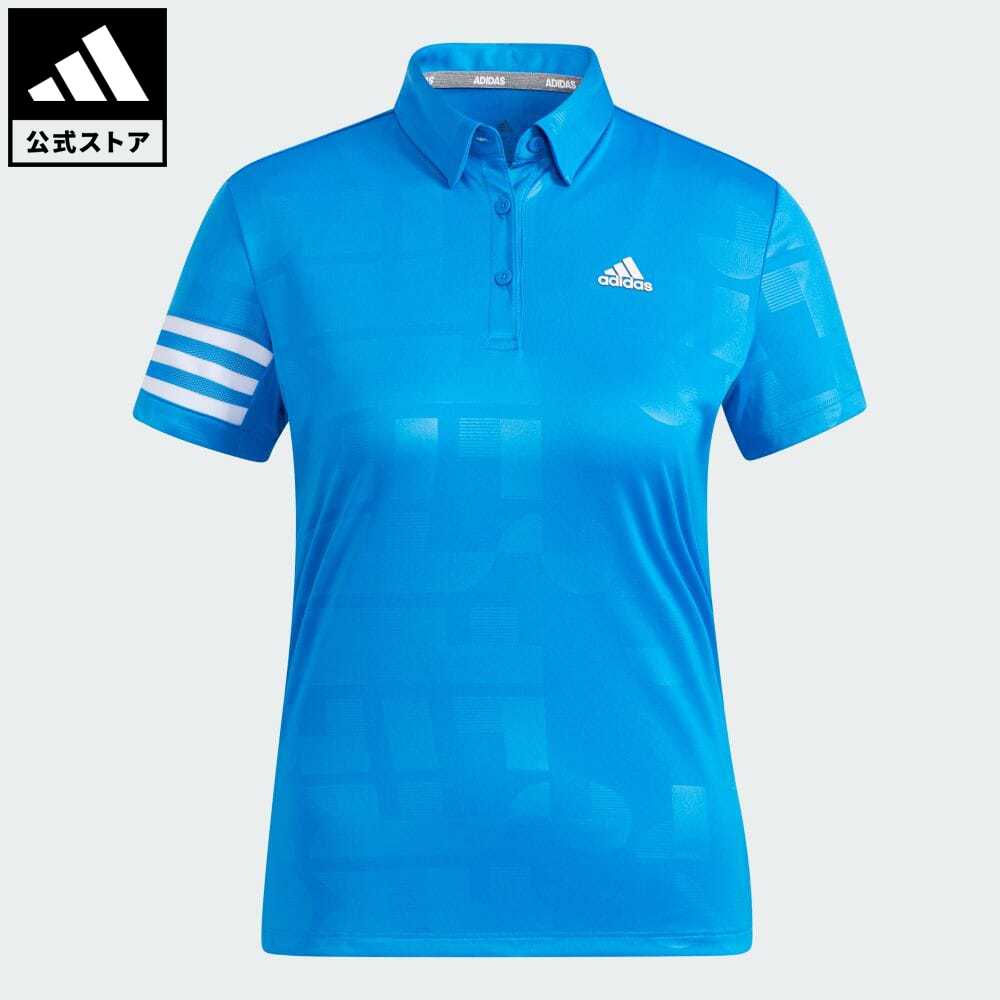 アディダス ポロシャツ レディース 【公式】アディダス adidas 返品可 ゴルフ エンボスプリント 半袖ボタンダウンシャツ レディース ウェア・服 トップス ポロシャツ 青 ブルー HA0228 Gnot p0517