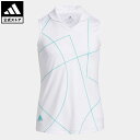 【公式】アディダス adidas 返品可 ゴルフ GIRLS グラフィックノースリーブシャツ キッズ／子供用 ウェア 服 トップス ポロシャツ 緑 グリーン HF3093