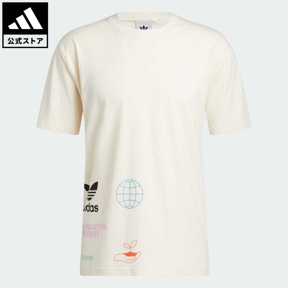 【公式】アディダス adidas 返品可 Made with Nature マルチ ロゴ 半袖Tシャツ オリジナルス メンズ ウェア・服 トップス Tシャツ HI2963 半袖 summershop22